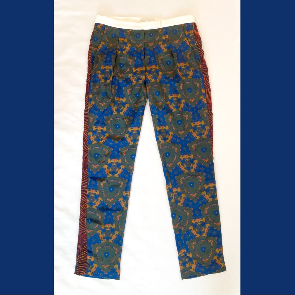 ALC Silk Patterned Ankle Pants Size 6